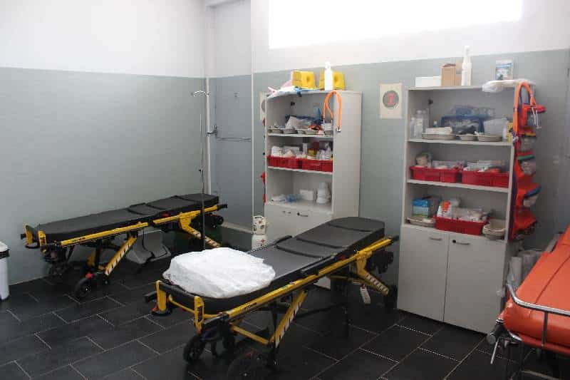 Enfermería habilitada en el PMA del recinto ferial para las Fiestas de Rivas