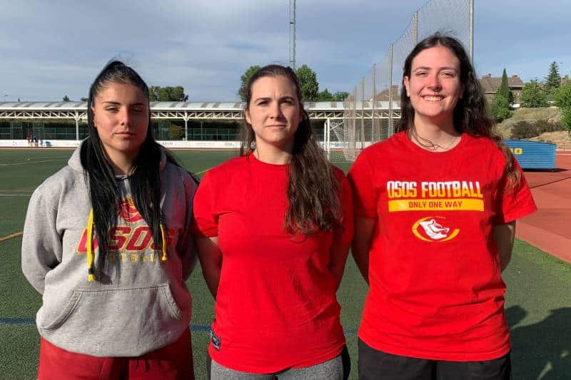 Tres jugadoras de Osas de Rivas, convocadas con la selección española para el campeonato de Europa de fútbol americano