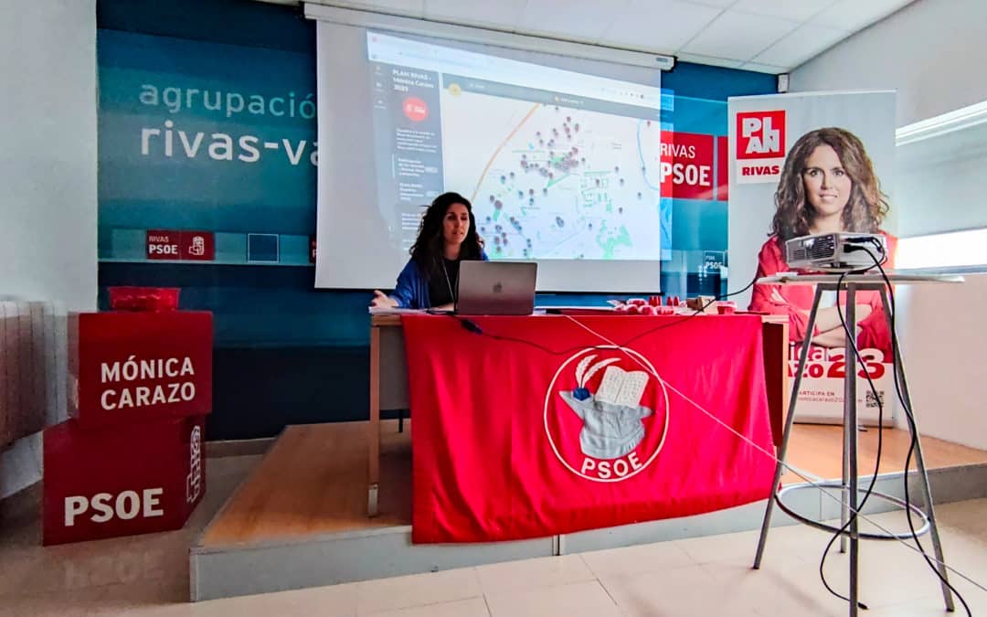 Mónica Carazo, candidata a la alcaldía del PSOE, presenta su Plan Rivas
