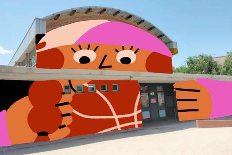 Así es la intervención artística ganadora para decorar el pabellón del CEIP La Escuela