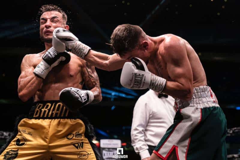 Antonio Collado, en el combate en el que se proclamó campeón de España en mayo