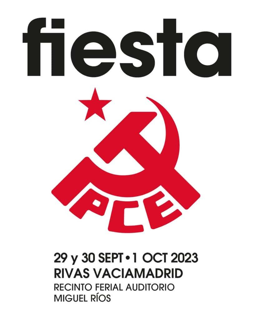 Cartel de la Fiesta del PCE 2023.