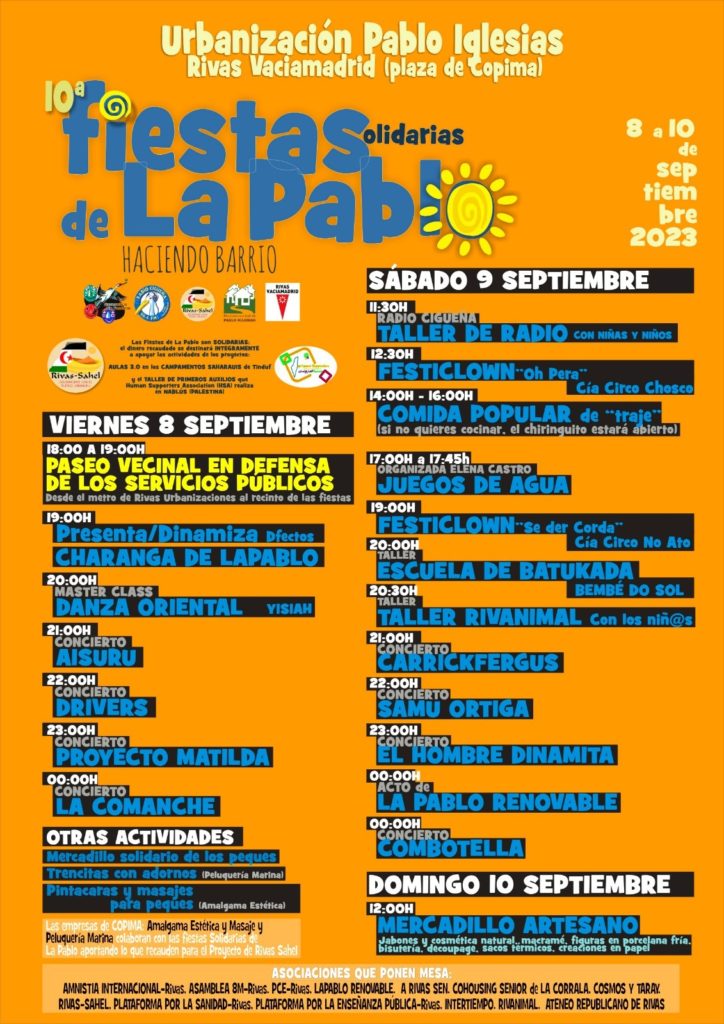 Programa fiestas de La Pablo 2023