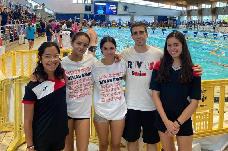 Las nadadoras del A.D. Rivas Natación en el campeonato de España alevín