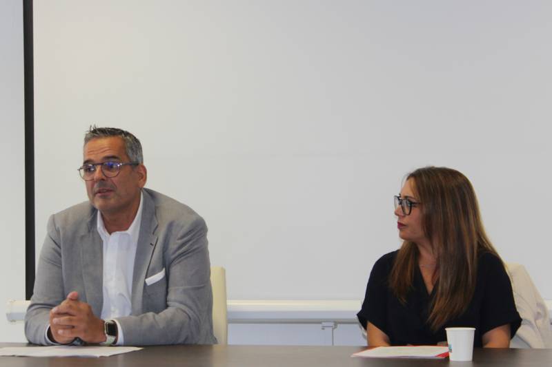 Alfredo Millán y Aída Castillejo, en la sede de Rivamadrid