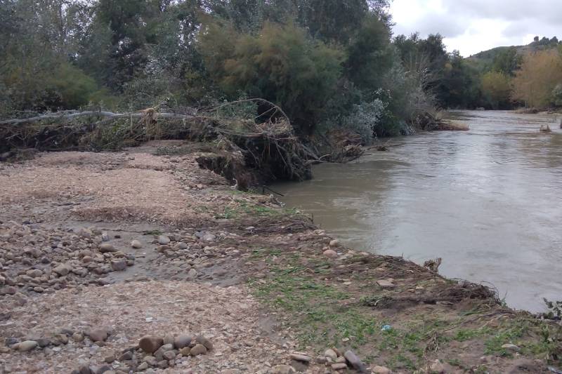Destrozos provocados por el desbordamiento de la laguna del Soto de Las Juntas