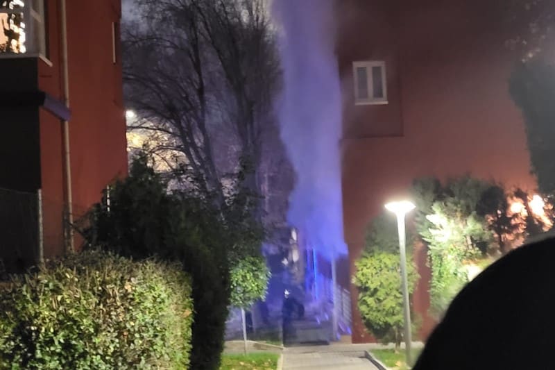 Momento en el que se originó el fuego en la calle Hiedra de Rivas Vaciamadrid