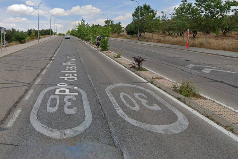 Paseo de las Provincias, junto al olivar de La Partija