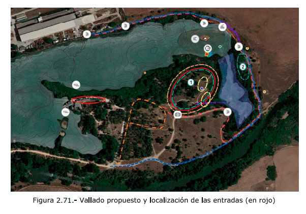 vallado propuesto en la nueva reserva de la laguna del Campillo