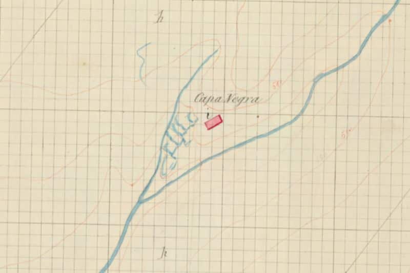 Balneario de Capa Negra (1860). Fuente: IGN. Hojas kilométricas. Provincia de Madrid -1860-.