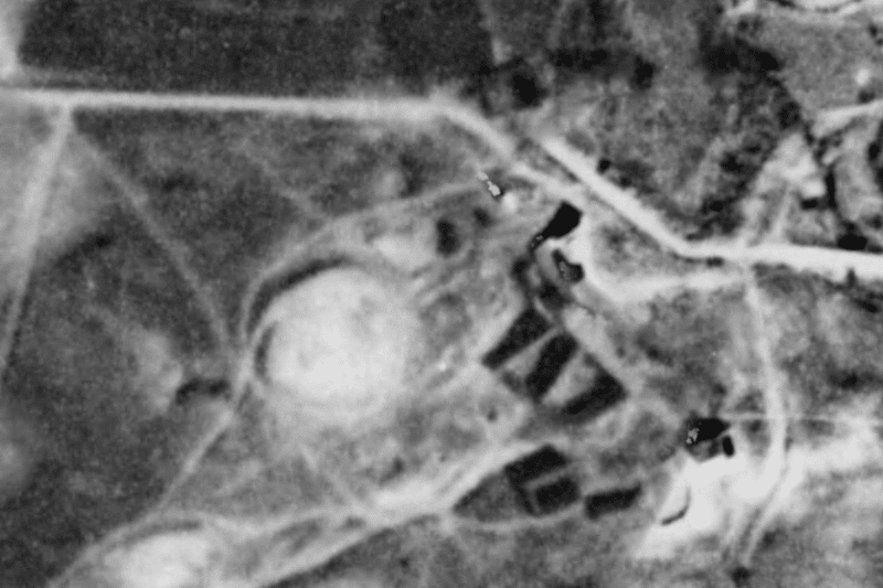 Foto aérea de Rivas de Jarama (1946). Fuente: Comunidad de Madrid. Cartomadrid.