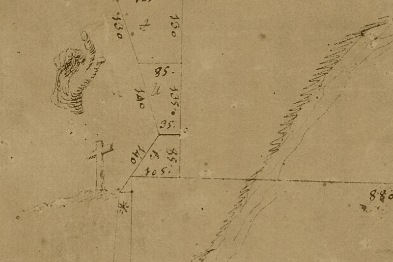 Detalle de la Vera Cruz de Rivas de Jarama -1627- (Fuente: AVM PLA - 0,59 - 1 - 8)
