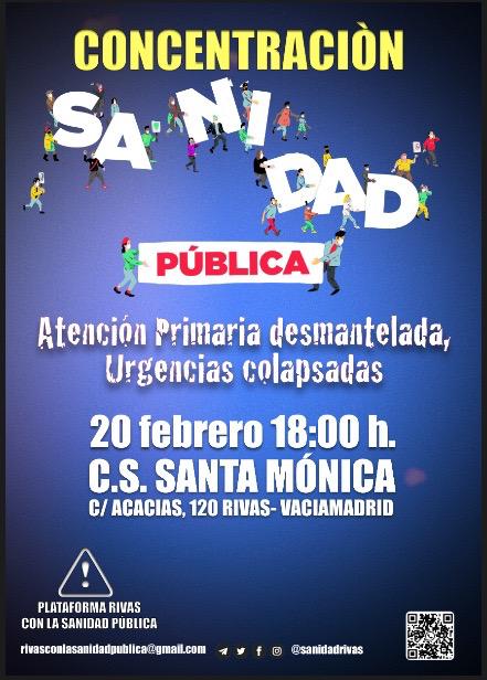 Concentración en el centro de salud Santa Mónica