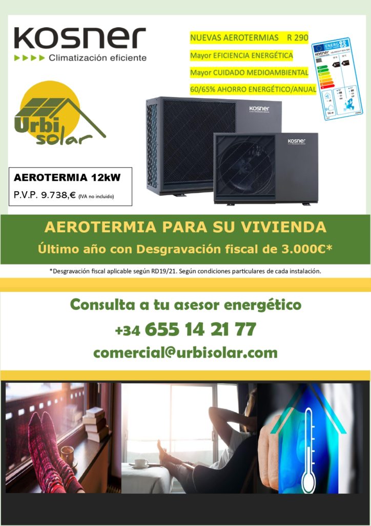 Nuevas aerotermias más eficientes y sostenibles con Urbi Solar