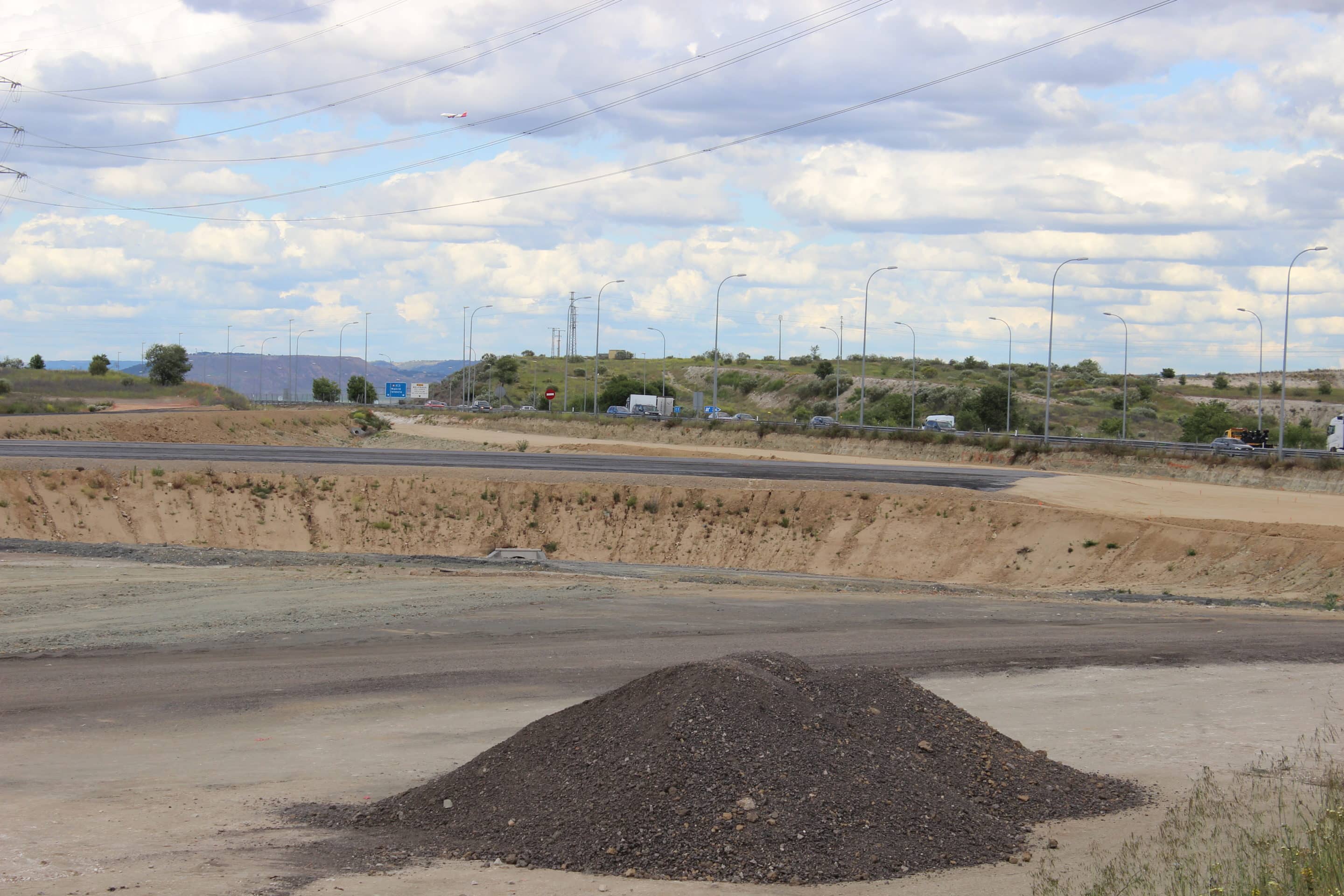 Obras del enlace con la M-50 a 14 de mayo de 2024