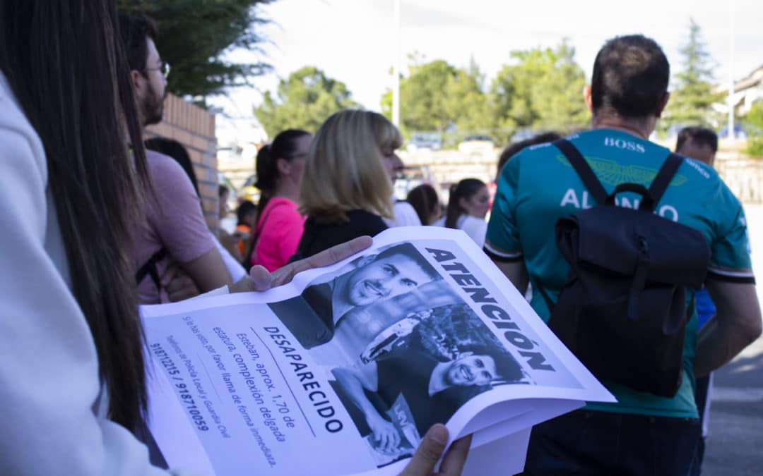 Vecinos y amigos de Esteban buscan en Rivas al joven argandeño desaparecido