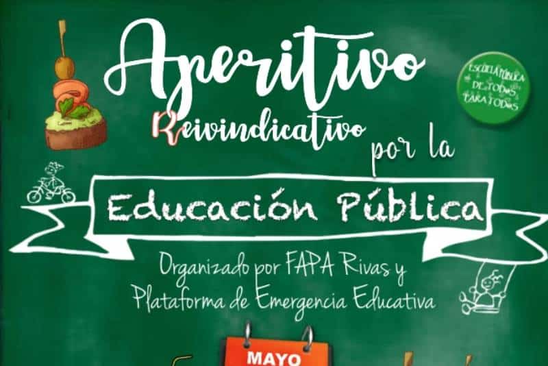 'Aperitivo reivindicativo’ de FAPA Rivas y la plataforma Emergencia Educativa