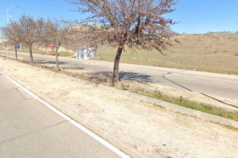 Mediana de la avenida de Levante por la que discurrirá el nuevo tramo de carril bici