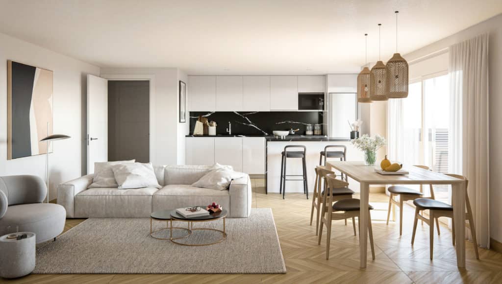 interior de una vivienda del residencial Las Moreras