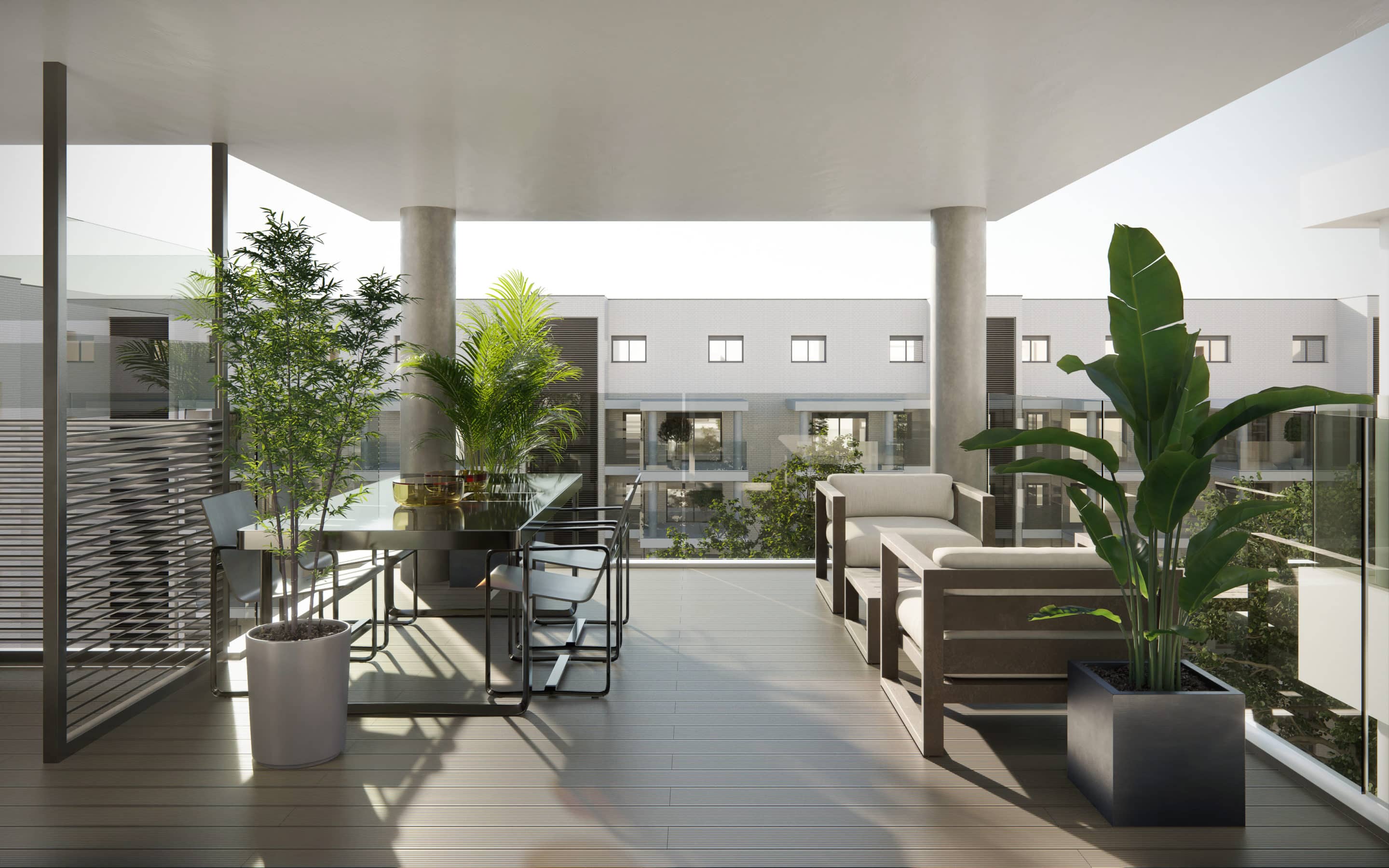 Terraza de una vivienda de Las Moreras