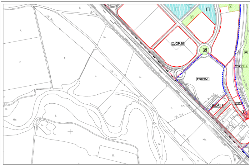 Plano parcelario que localiza la parcela en venta en el ZUOP 18 Capanegra (fuente: EMV Rivas).