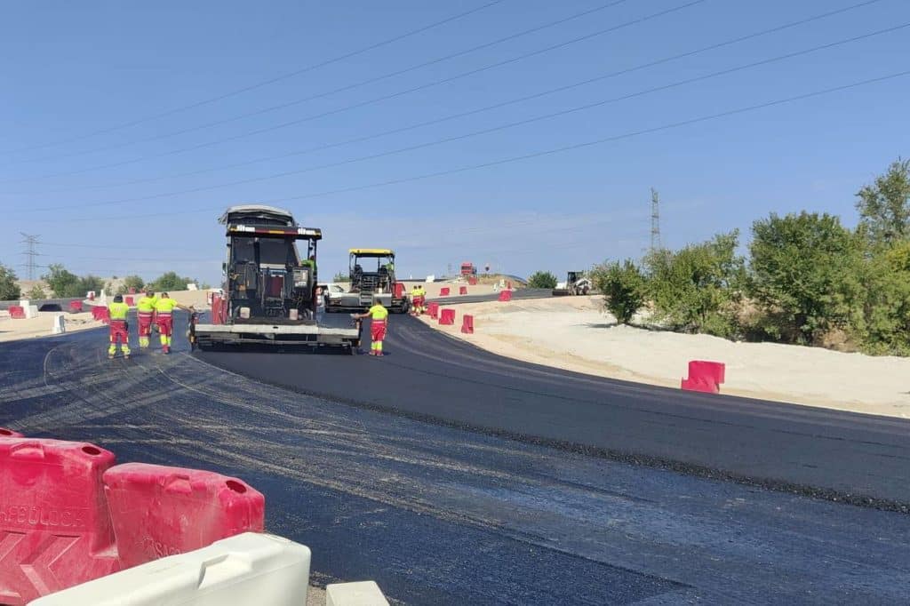 Obras en el enlace de la M-50 a 23 de agosto de 2024  (fuente: Ayto. Rivas)