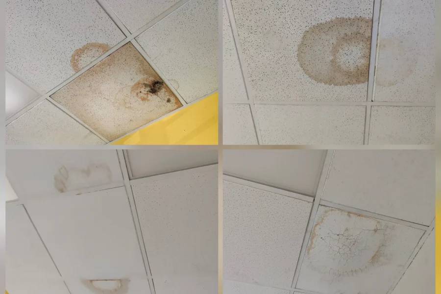 Humedades en el centro de salud Santa Mónica