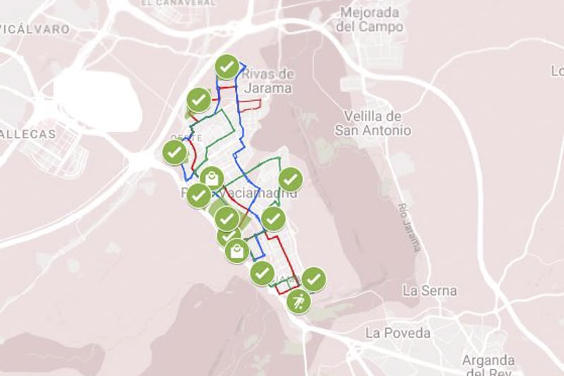 Zonas cubiertas por el Ayuntamiento