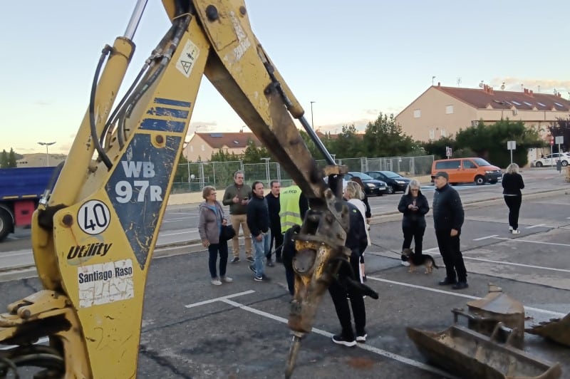 Protestas por las obras de la nueva área de corta estancia para autocaravanas de Rivas Vaciamadrid