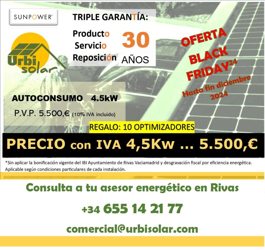 Oferta Black Friday de Urbi Solar