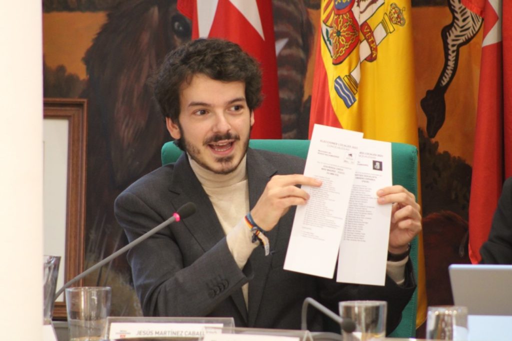 Jesús Caballero, en el pleno municipal de noviembre
