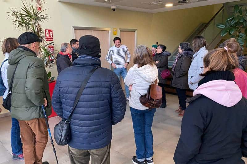 Recepción en Rivamadrid por parte de José Manuel Castro, consejero delegado de Rivamadrid