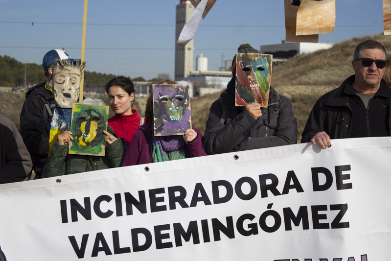 La marcha llegó hasta las inmediaciones de la incineradora (foto: Diario de Rivas)