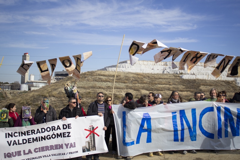 La marcha llegó hasta las inmediaciones de la incineradora (foto: Diario de Rivas)