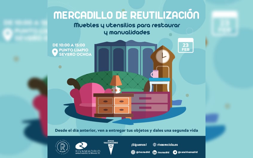 Mercadillo de reutilización de muebles y enseres para restaurar