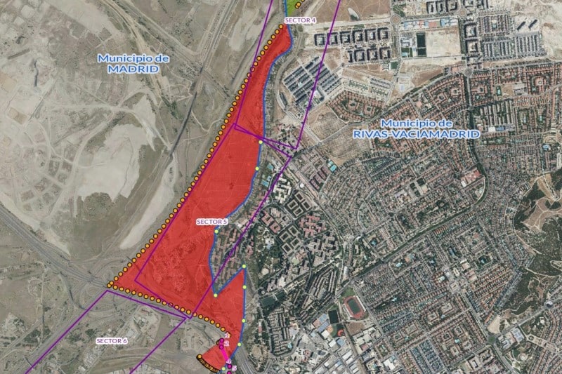 Territorio que recibirá Rivas Vaciamadrid tras el cambio de lindes