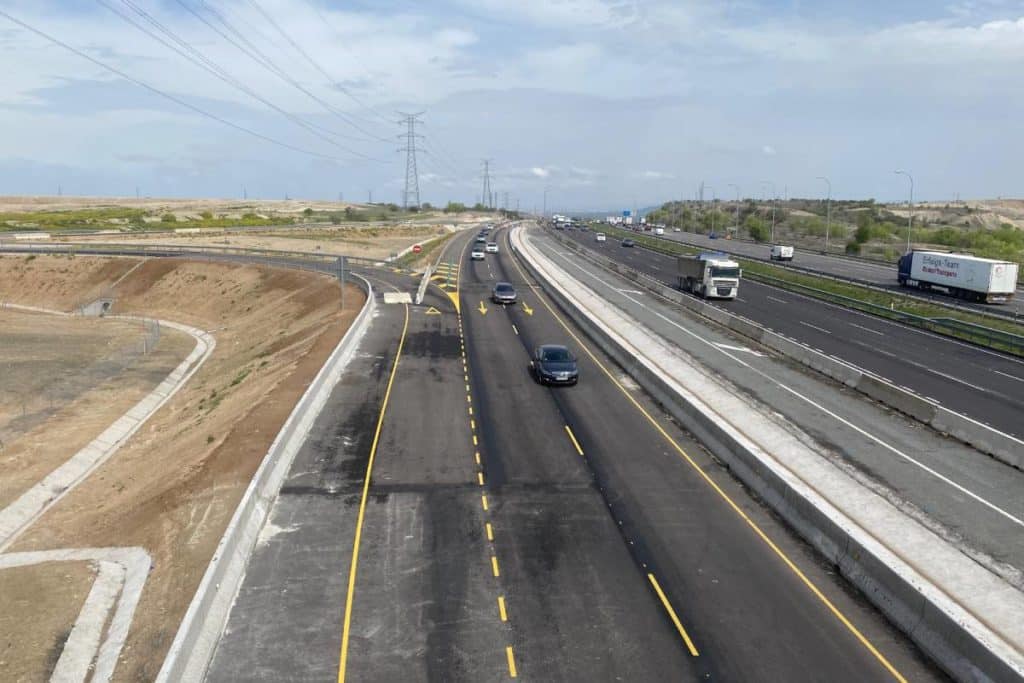 Enlace de Rivas con la M-50. Imagen tomada a finales de abril de 2025 (foto: Diario de Rivas)