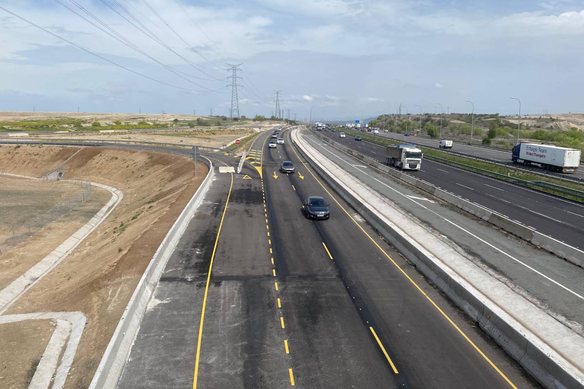 Enlace de Rivas con la M-50. Imagen tomada a finales de abril de 2025 (foto: Diario de Rivas)
