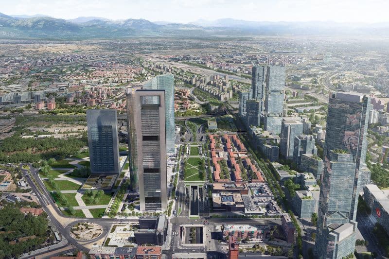 Render del aspecto hipotético de Madrid Nuevo Norte (fuente: Comunidad de Madrid)