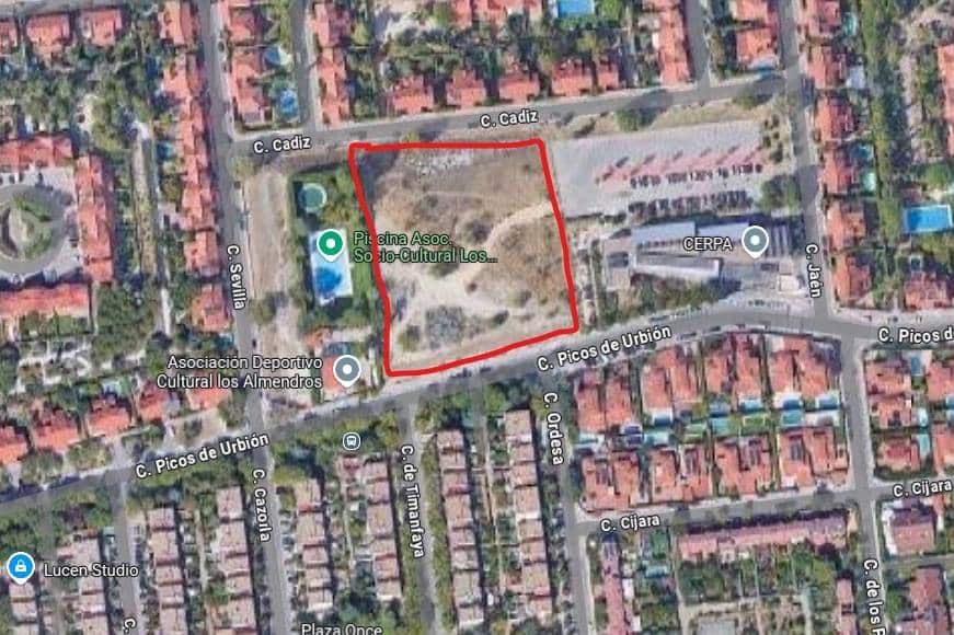 Parcela junto al CERPA donde construirá la EMV (fuente: Google Maps)