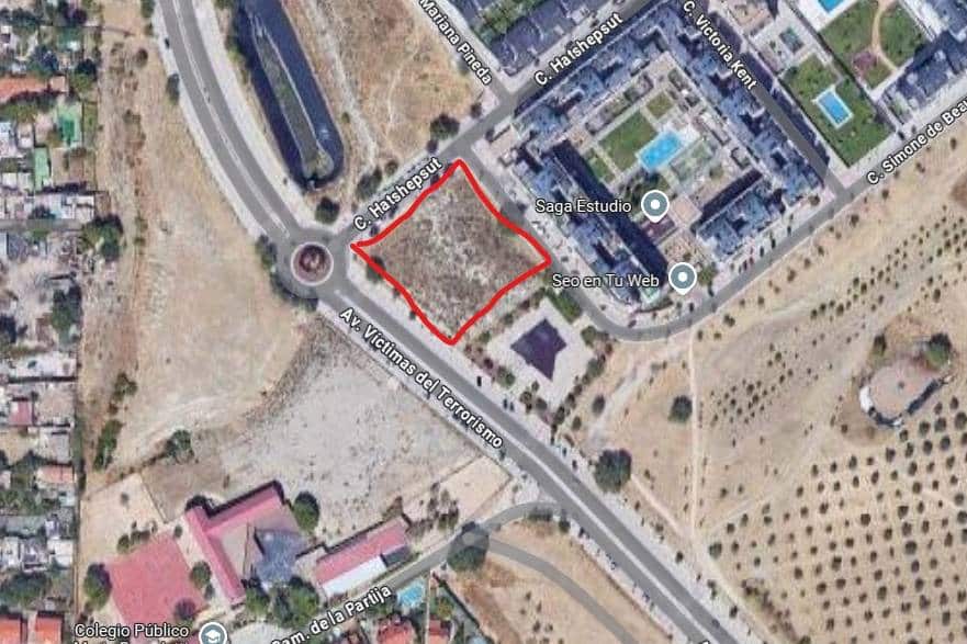 Parcela del barrio de La Fortuna donde construirá la EMV (fuente: Google Maps)