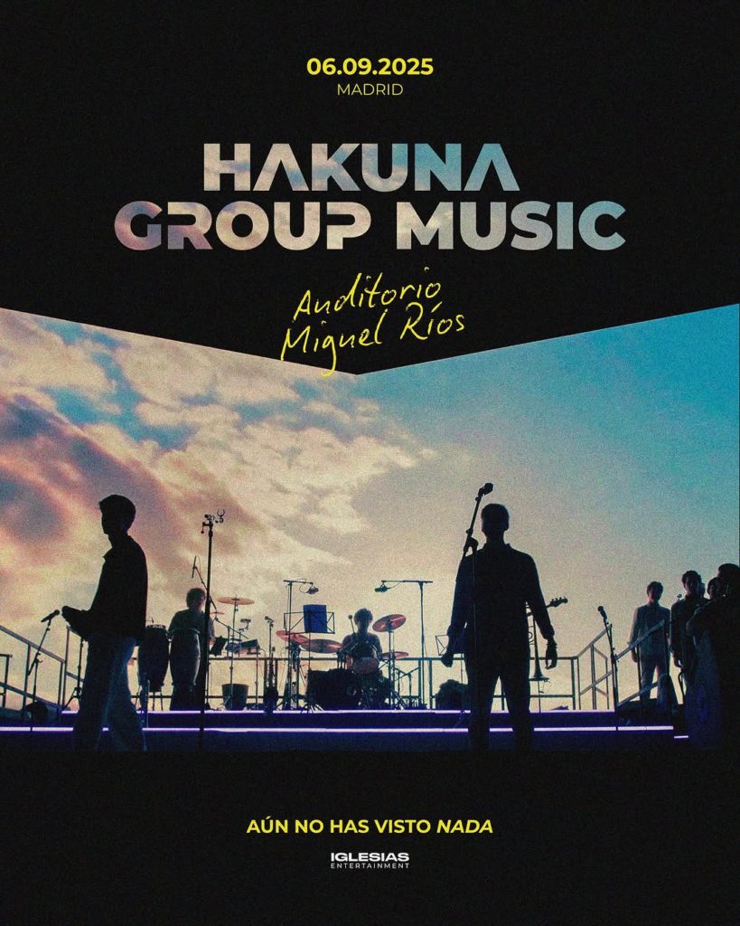 Cartel del concierto de Hakuna Group en Rivas