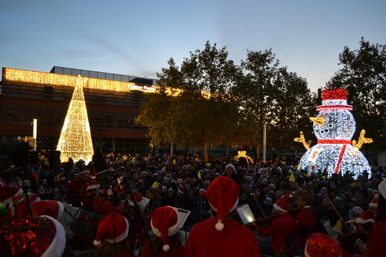 Acto del encendido de luces de Navidad (Foto: Diario de Rivas)