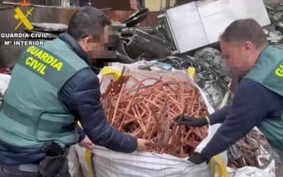 Detenido el encargado de una chatarrería de Rivas donde un grupo criminal desarticulado vendía cable de cobre robado