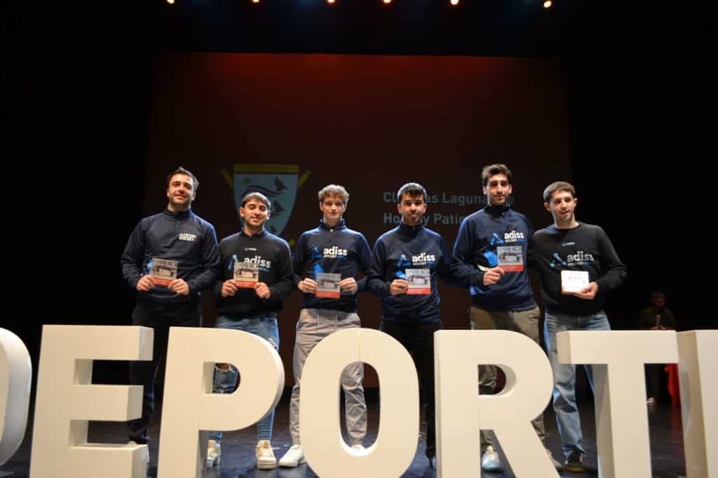 Premiados en hockey sobre patines durante la V Gala del Deporte en Rivas (Foto: Diario de Rivas)