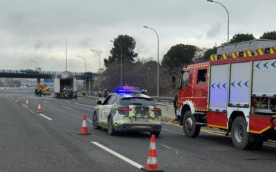 Reabierta parcialmente la A3 tras el corte provocado por el incendio de un vehículo a la altura de Rivas