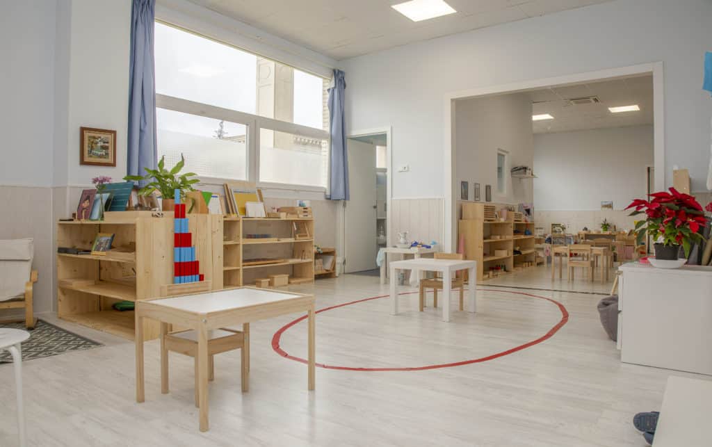 Aula de 3-6 años de Montessori Rivas
