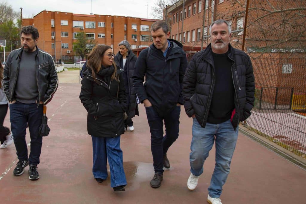 Aída Castillejo y Jorge Nacarino en su visita al CEIP El Olivar (foto: Ayto. Rivas)