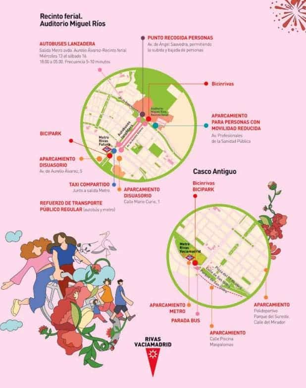 Movilidad en las Fiestas de Rivas 2026