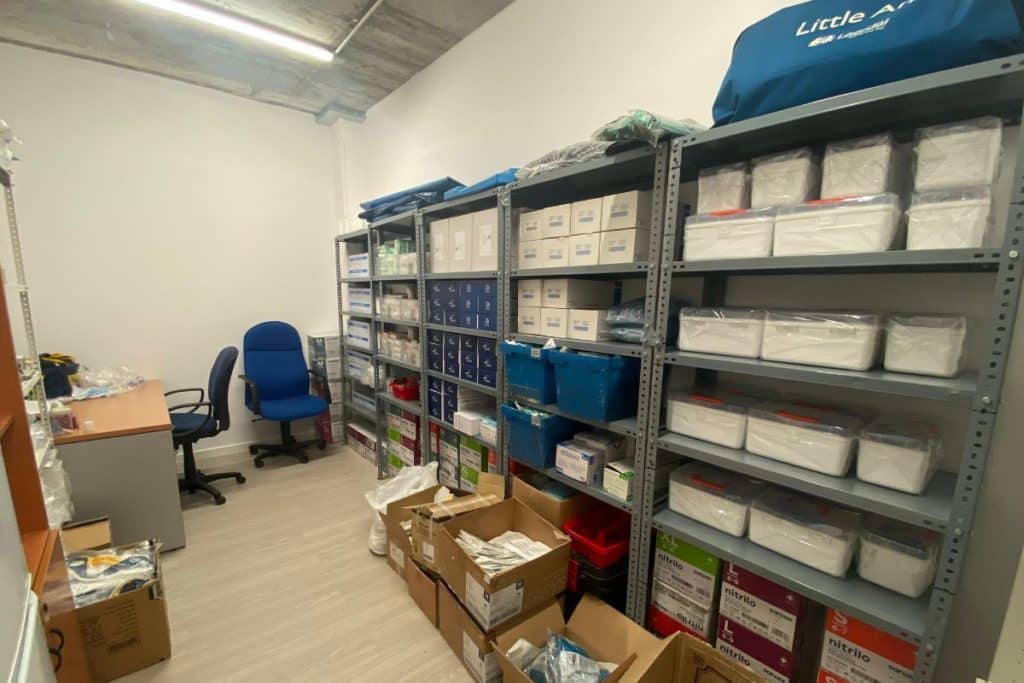 Enfermería de la base permanente de Protección Civil Rivas